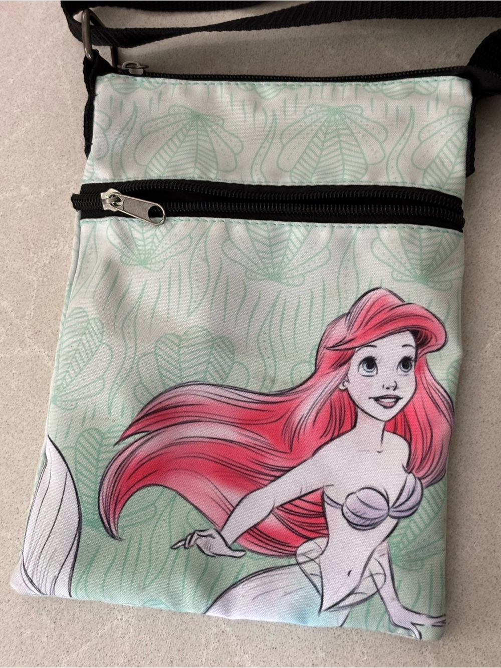 Loungefly Ariel Crossbody Bag in Mint and Pink